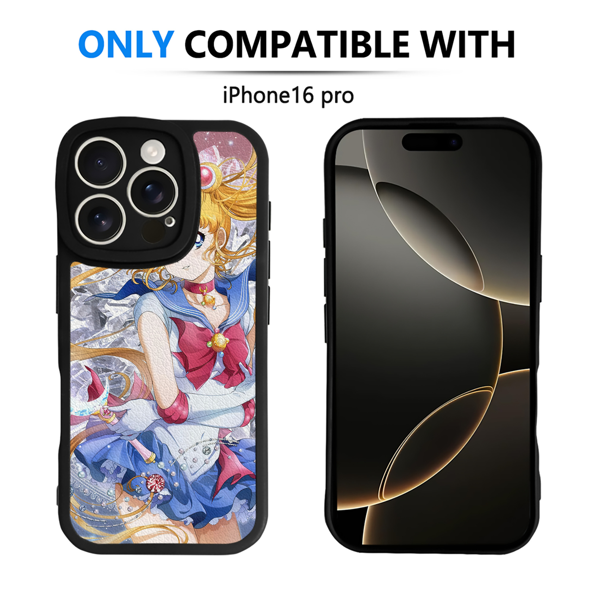 （画像用） 美少女戦士セーラームーン Sailor Moon 【iPhone 16シリーズ対応】シリコンスマホケース（レザー調） 材質：シリコン